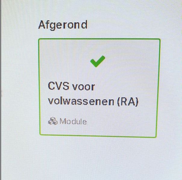 De laatste module was gemaakt en de behandeling volbracht.